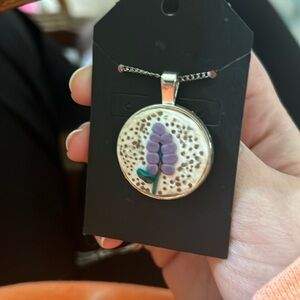Handcrafted Grape Hyacinth pendant